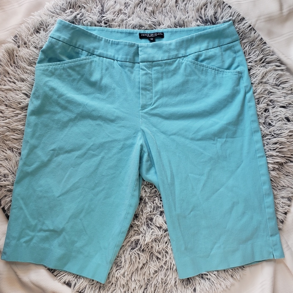 Womans teal Piece of Cloth shorts